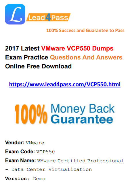 VCP550 dumps